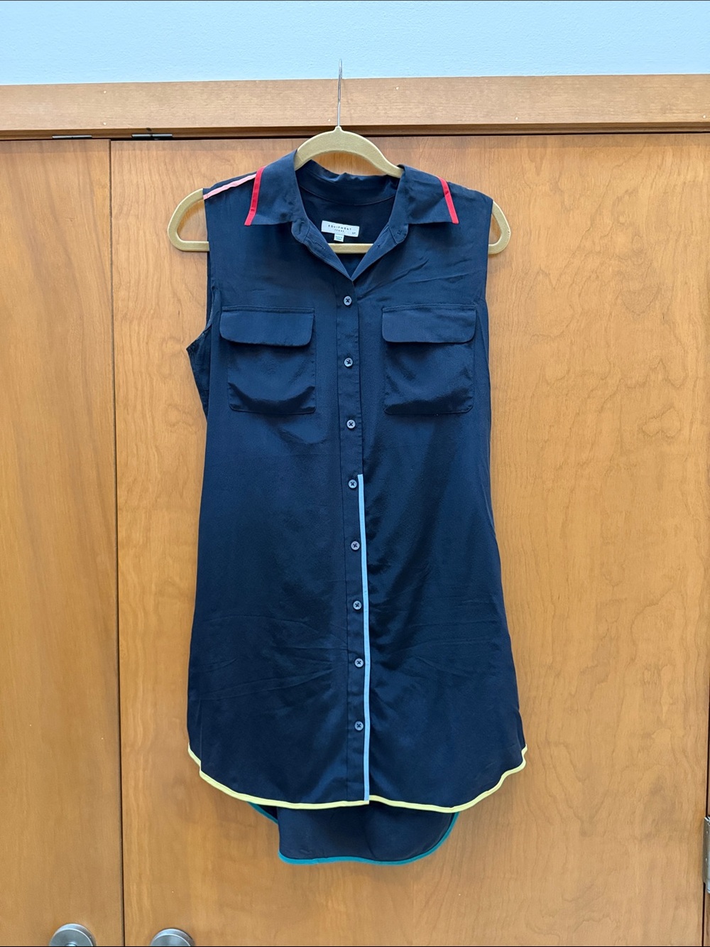 Equiptment Silk Navy Dress